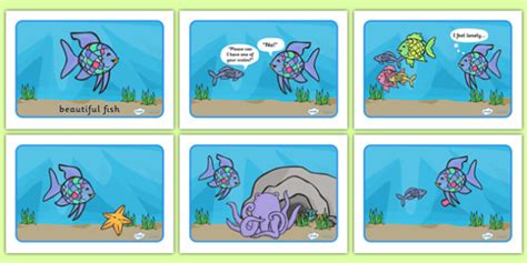 FREE! - Story Sequencing to Support Teaching on The Rainbow Fish