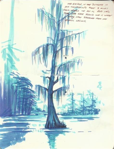 Cypress Tree Drawing at PaintingValley.com | Explore collection of Cypress Tree Drawing