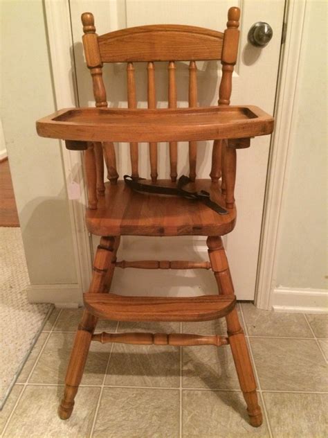 Vintage Wooden High Chair Jenny Lind Antique by TheKristKorner