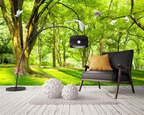 Beibehang Modern style 3D wallpaper living room bedroom TV background wallpaper natural ...