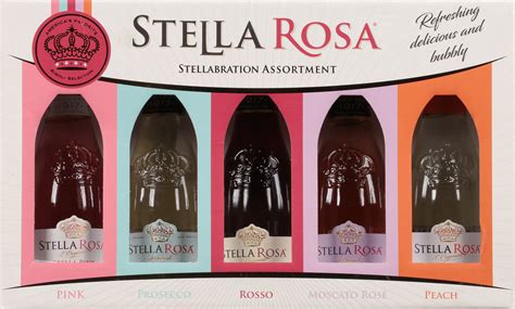 Stella Rosa Mixed Package Italy, 5 Pack 187 ml Bottles, ABV 11.00% ...