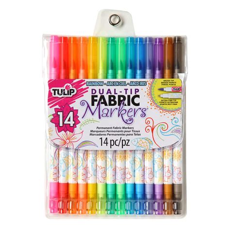 Find the Tulip® Fabric Markers® Dual-Tip Permanent Fabric Markers ...