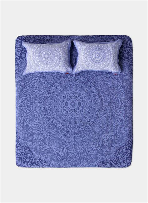 Light Purple Cotton Bed Sheet - Ramsha Home