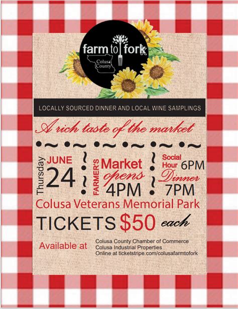 Colusa County Farm to Fork Dinner Event