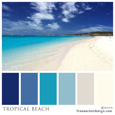 tropical beach color palette - Fidela Rountree