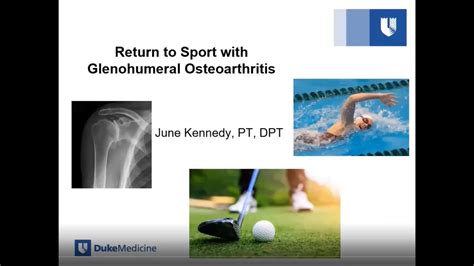 Return to Sport with Glenohumeral Osteoarthritis - YouTube