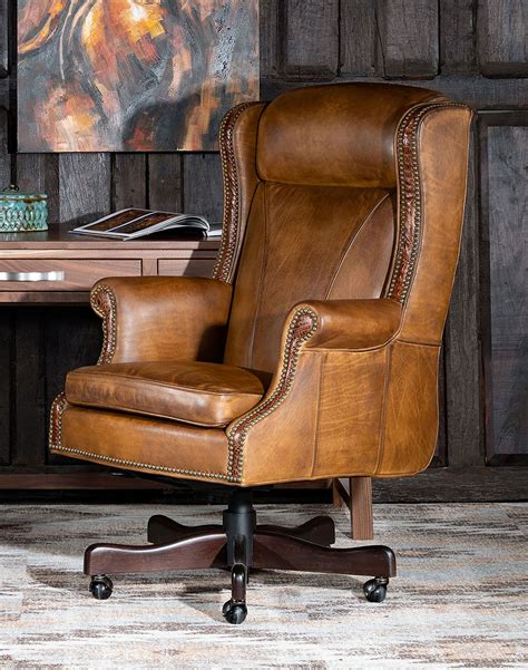 Drover Saddle Executive Desk Chair | Leather | Adobe Interiors