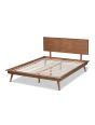 Baxton Studio Karine Mid-Century Modern Walnut Brown Finished Wood King Size Platform Bed ...
