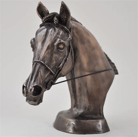 Eventers Head Cold Cast Bronze Horse Sculpture by Harriet Glen ...