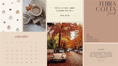 September 2023 Digital Desktop Calendar Wallpaper - Etsy