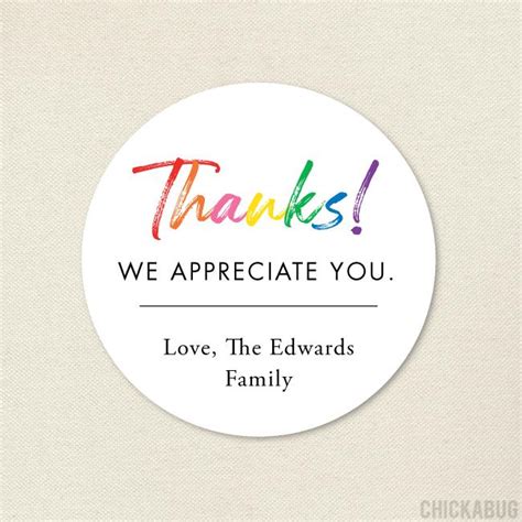 "Thanks! We Appreciate You" Stickers – Chickabug