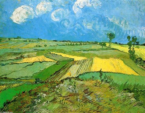 champs de blé à auvers sous clouded Ciel, 1890 de Vincent Van Gogh ...