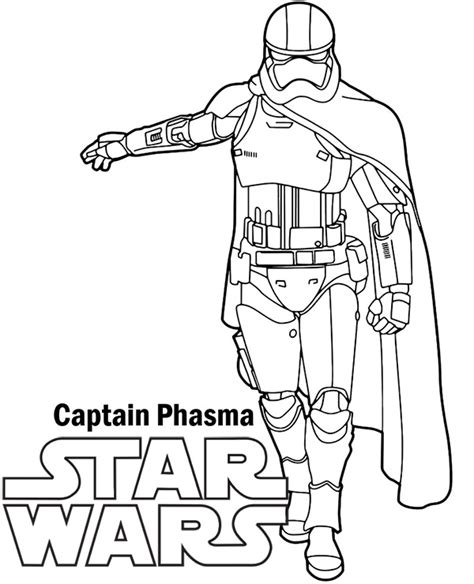 Star Wars coloring sheet Phasma