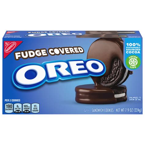 Save on OREO Sandwich Cookies Fudge Covered Order Online Delivery ...