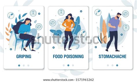 Cartoon People Characters Weakness Symptoms Suffering Stock Vector ...