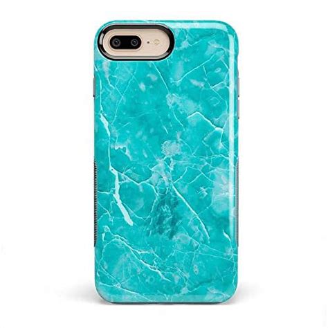 Casely iPhone 6/7/8 Plus Case | Beautiful Teal Blue Seaglass Case | 360 ...