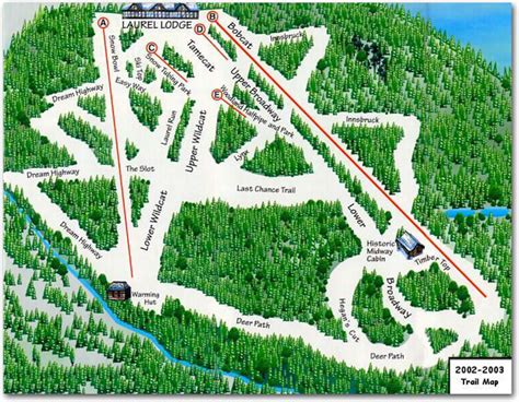 Laurel Mountain Ski Resort Ski Trail Map - Laurel Mountain Ski Resort Pennsylvania 15655 • mappery