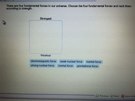 Solved There are four fundamental forces in our universe. | Chegg.com