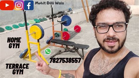 Low Cost Home gym setup ideas in India, Home bench and squat rack, pulley system, gym weight ...