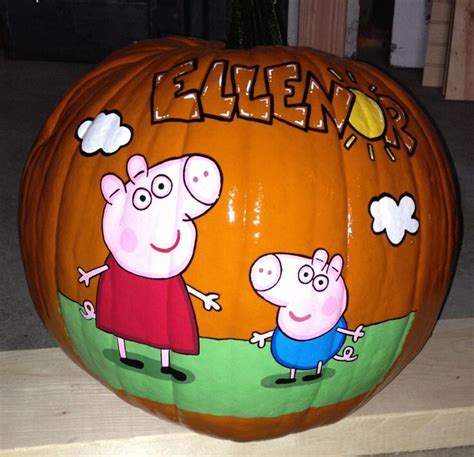 Peppa pig pumpkin | Peppa pig painting, Halloween fun, Halloween birthday