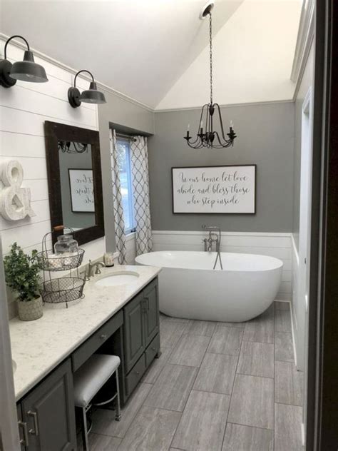 62 Cozy And Relaxing Farmhouse Bathroom Designs - DigsDigs