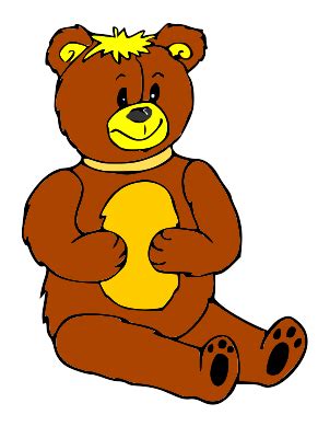 Teddy Bear Holding Tummy SVG File - RawSVG