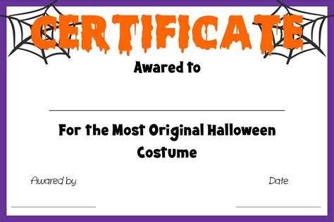 Printable Halloween Certificate Templates - Printable JD