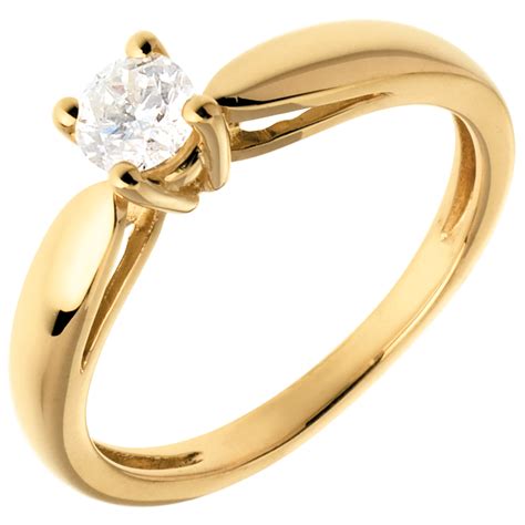 Engagement rings - Yellow gold 18 carats - Laboratory Diamond - C488