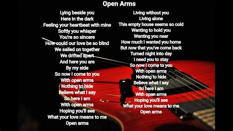 Open-Arms - Journey Lyrics HQ