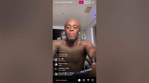 KAI CENAT Goes Bald On Instagram Live - YouTube