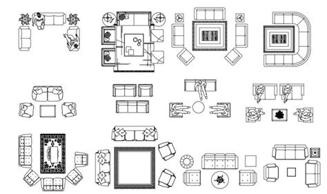 Top Terbaru Living Room Cad Blocks, Kursi Tunggu