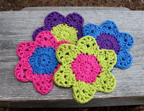 Crazy Daisy EXTREME Crochet PHOTO TUTORIAL Coasters - Etsy