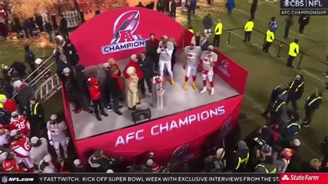 Chiefs 2023 Lamar Hunt AFC Championship Trophy Presentation - YouTube
