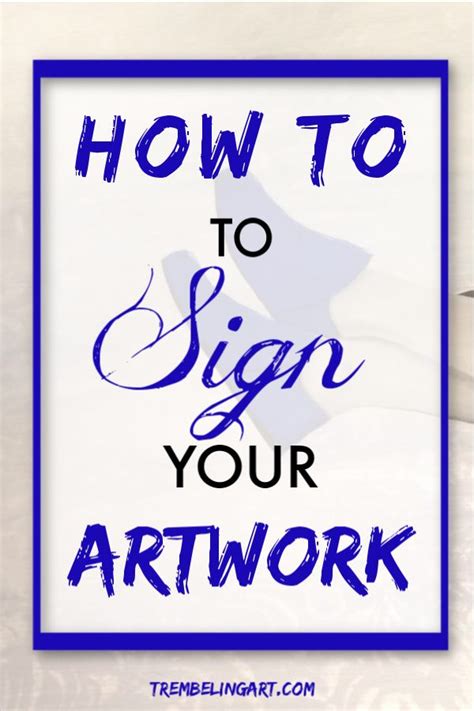 How to Sign Your Artwork | Painting art lesson, Canvas art painting, Art inspiration painting