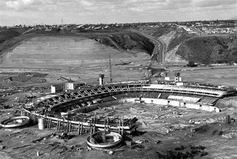 Construction of Jack Murphy Stadium, now called "Qualcomm Stadium" in Mission Valley. | San ...