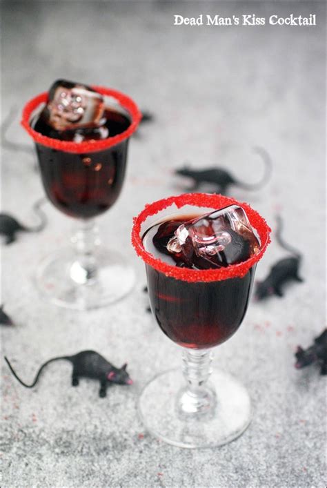 Dead Man's Kiss-a black vodka cocktail for Halloween