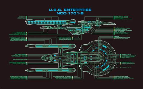 Star Trek, USS Enterprise (spaceship), Schematic Wallpapers HD ...