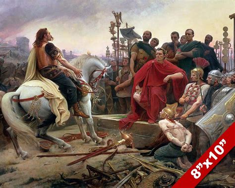 JULIUS CAESAR AT BATTLE OF ALESIA ROMAN WAR PAINTING ROME ART REAL ...