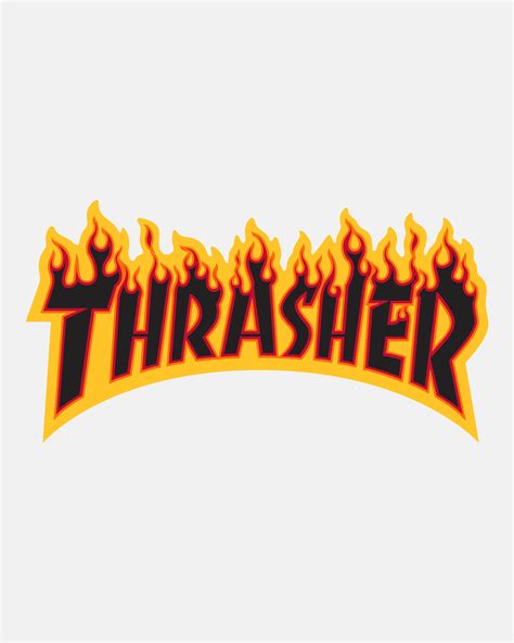 FLAME - STICKER - BLACK – Thrasher Magazine