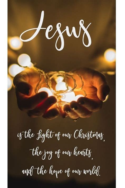 JESUS is the light of our Christmas, the joy of our hearts, and the hope of our world. # ...