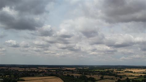 High Angle Beautiful View of British Village and Countryside of England UK 9690887 Stock Video ...