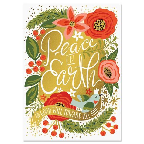 Peace on Earth Christmas Cards | Current Catalog | Foil christmas cards, Christmas cards, Cards