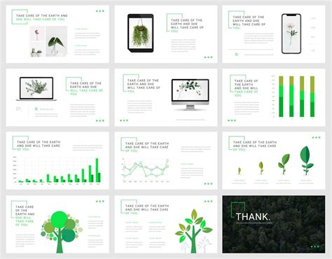 Tree - Green Energy PowerPoint Template - Design Template Place