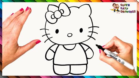 How To Draw Hello Kitty Step By Step Hello Kitty Drawing Easy