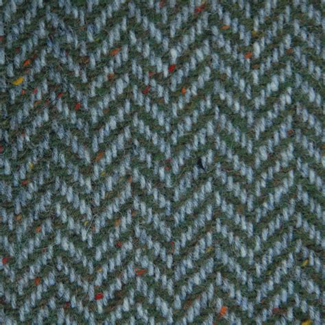 Herringbone Tweed fabric light Grey with sping Green (513E)