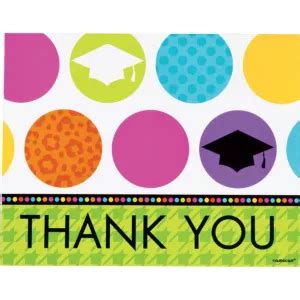 Colorful Commencement Graduation Thank You Notes 50ct - Party City