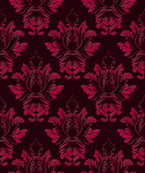 Damask Wallpaper Red & Black Free Stock Photo - Public Domain Pictures