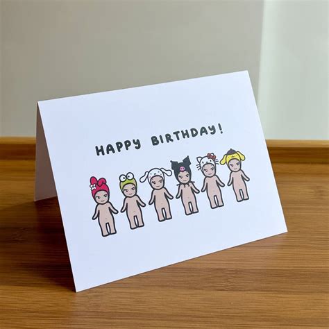 Sonny Angel Sanrio Birthday Card Cute and Simple Blank Birthday Card - Etsy