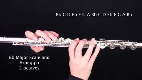 How to play the B flat Major Scale and Arpeggio on the Flute: Learn ...