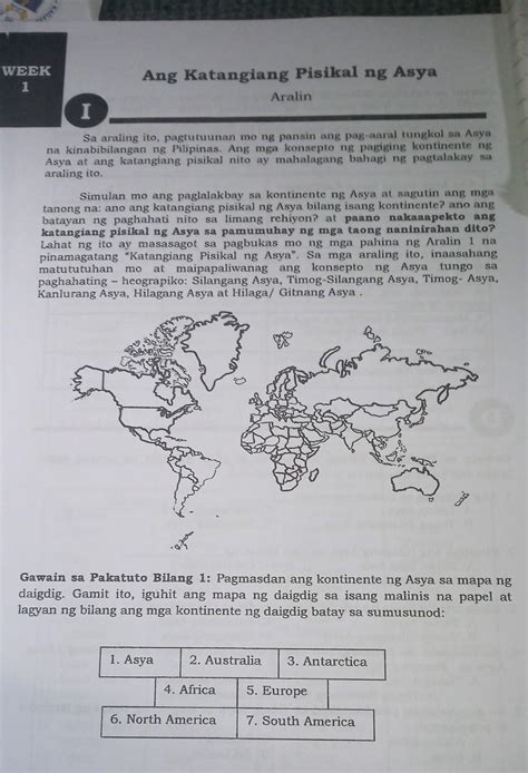 kumuha ng isang blankong mapa ng daigdig lagyan ng kulay ang bawat kontinente ng ayon mga ...